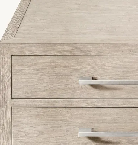 Table de chevet Ainhoa en chêne 3 tiroirs — tables de chevet