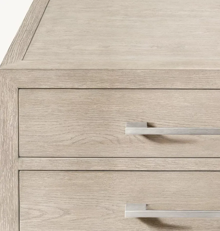 Table de chevet Ainhoa en chêne 3 tiroirs, collection tables de chevet ELWOOD HOME