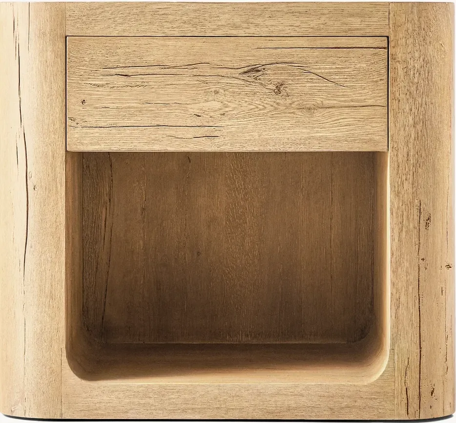 Table de chevet Annecy en chêne, vue 4 sur 6