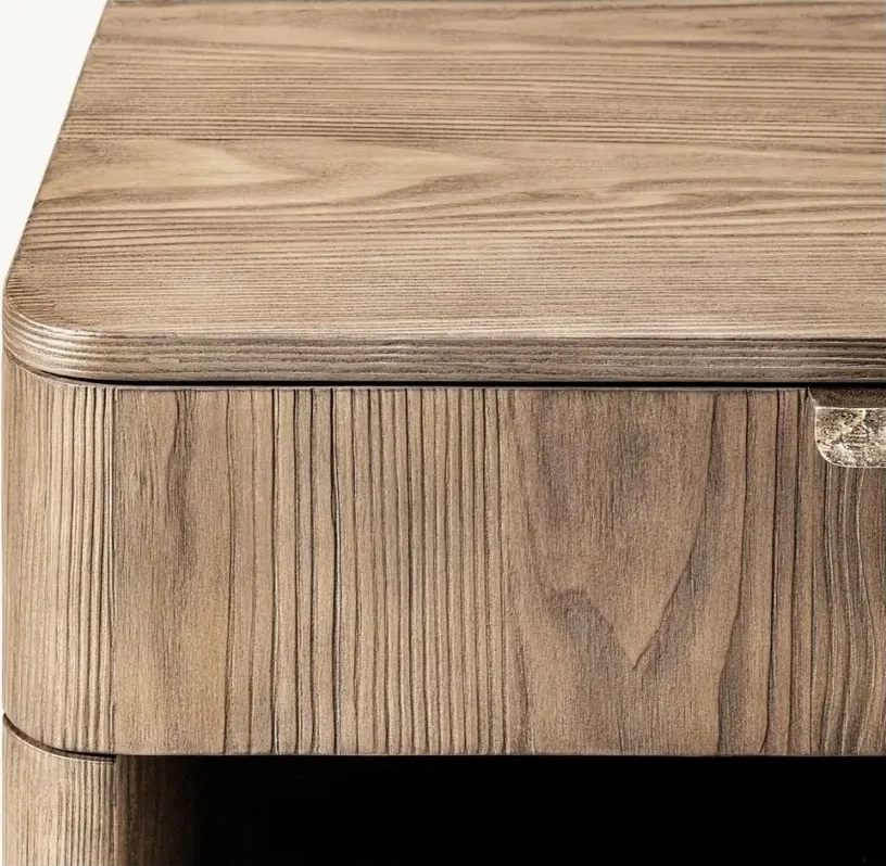 Table de chevet Aubenas en bois massif, vue 2 sur 6
