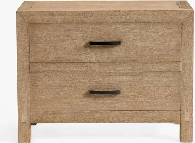 Table de chevet Aups en bois massif noir — tables de chevet
