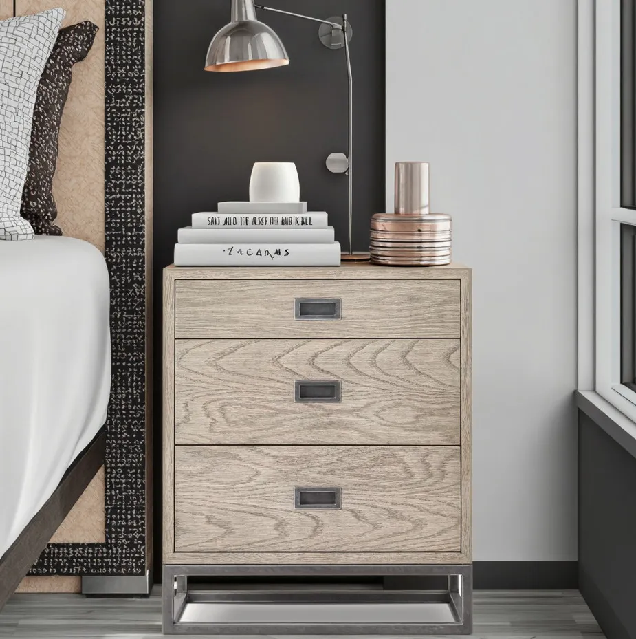 Table de chevet Biscarrosse scandinave, vue 2 sur 5