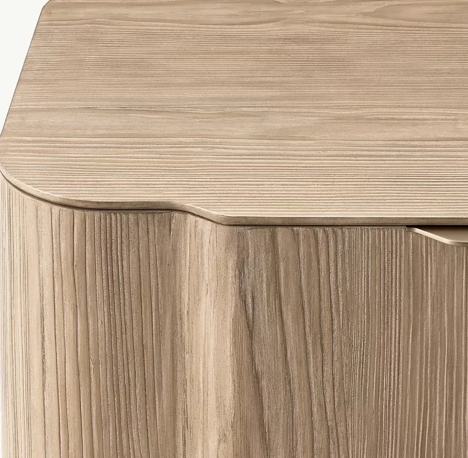 Table de chevet Carlux en chêne, vue 3 sur 6