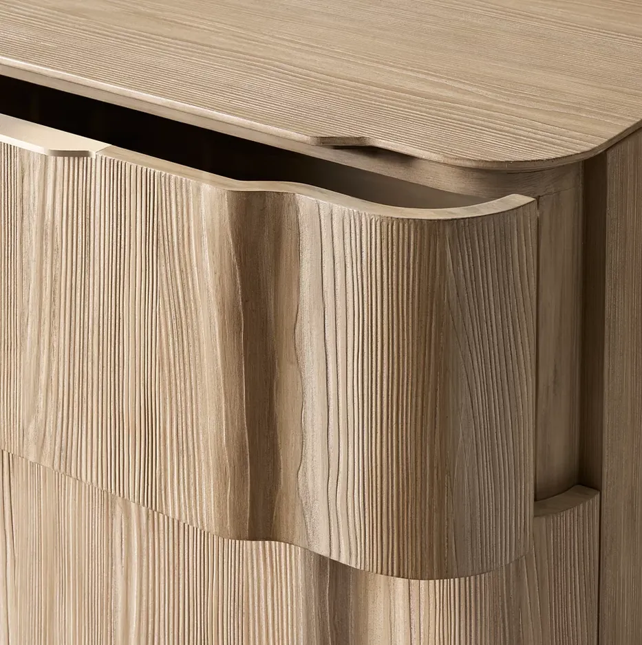 Table de chevet Carlux en chêne, vue 5 sur 6