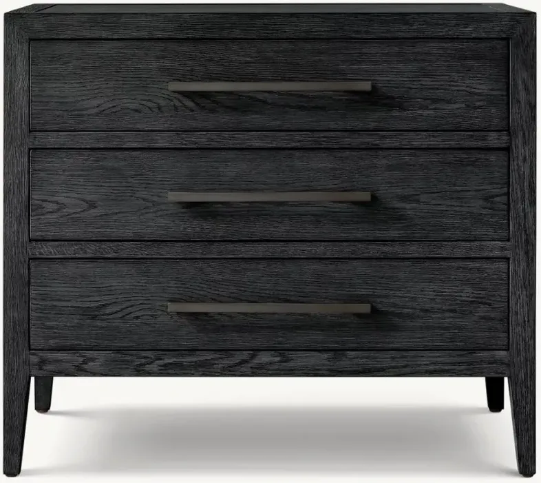 Table de chevet Cluny en bois massif 3 tiroirs, vue 2 sur 6