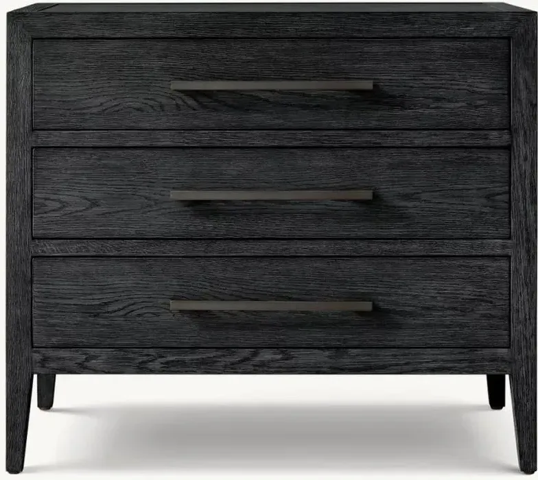 Table de chevet Cluny en bois massif 3 tiroirs, vue 5 sur 6