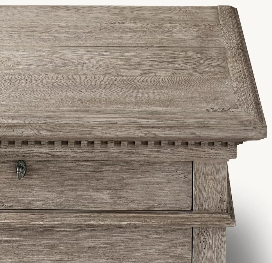 Table de chevet Cuisery en chêne 3 tiroirs, vue 4 sur 6