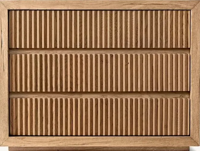 Table de chevet Fécamp en bois massif, vue 2 sur 6