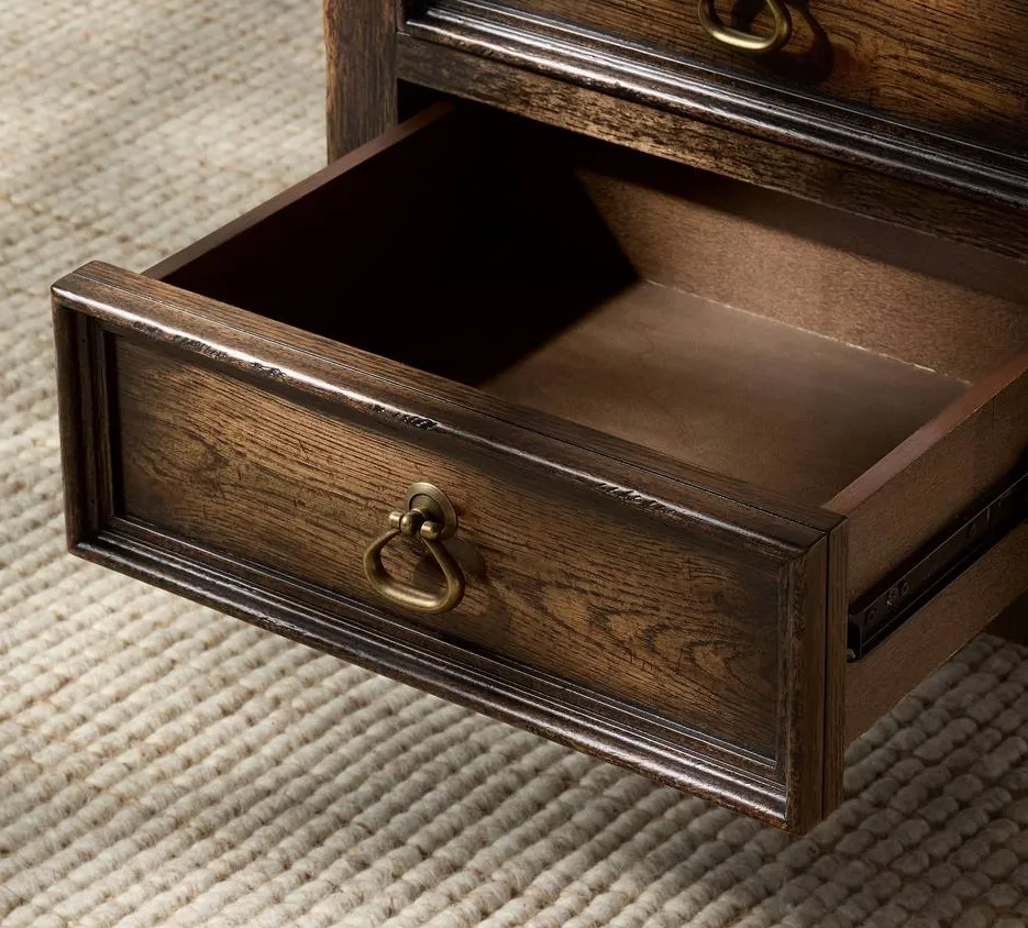 Table de chevet Goult en noyer, vue 3 sur 4
