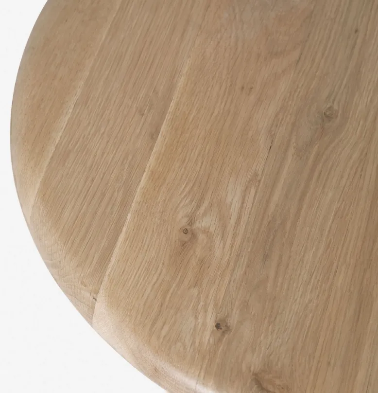 Table de chevet Honfleur en bois massif et marbre, vue 4 sur 6
