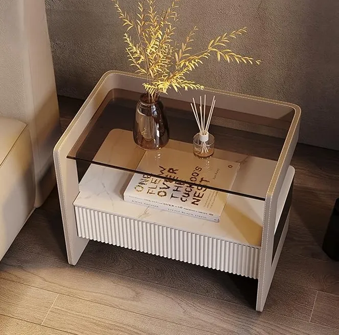 Table de chevet Laguiole en bois massif, vue 3 sur 4