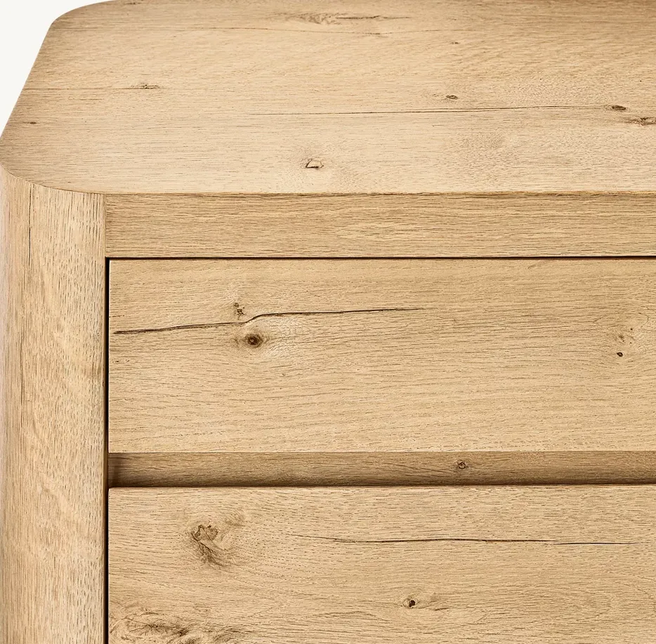 Table de chevet Lalinde 3 tiroirs vintage, vue 3 sur 6