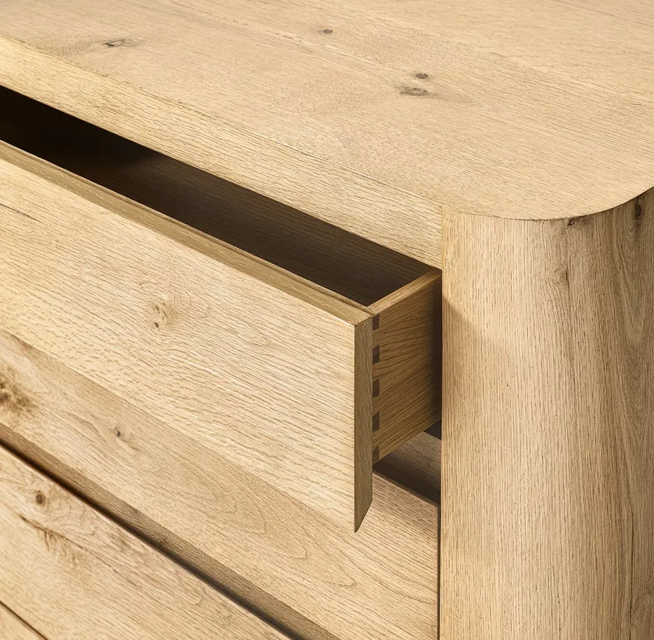 Table de chevet Lalinde 3 tiroirs vintage, vue 6 sur 6
