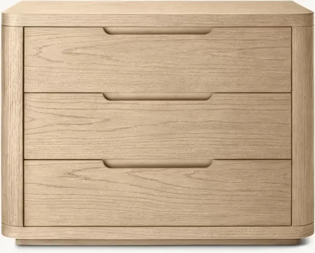 Table de chevet Nasbinals 3 tiroirs scandinave — tables de chevet