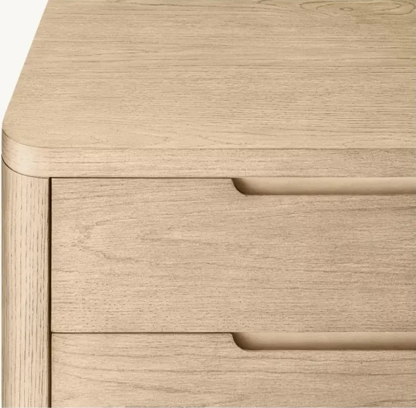 Table de chevet Nasbinals 3 tiroirs scandinave, vue 2 sur 6