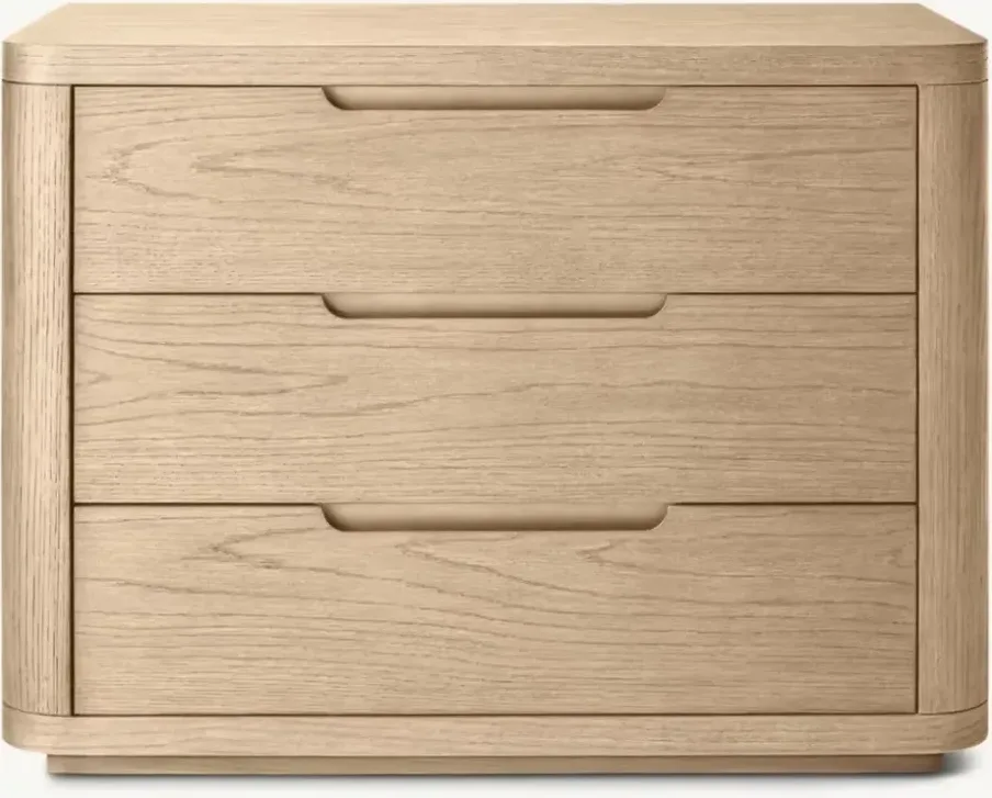 Table de chevet Nasbinals 3 tiroirs scandinave, vue 4 sur 6
