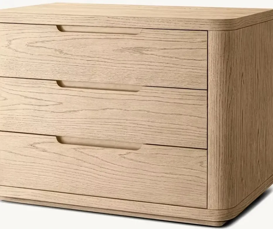 Table de chevet Nasbinals 3 tiroirs scandinave, vue 6 sur 6