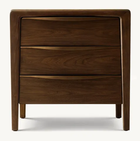 Table de chevet Ornans en bois massif brun — tables de chevet