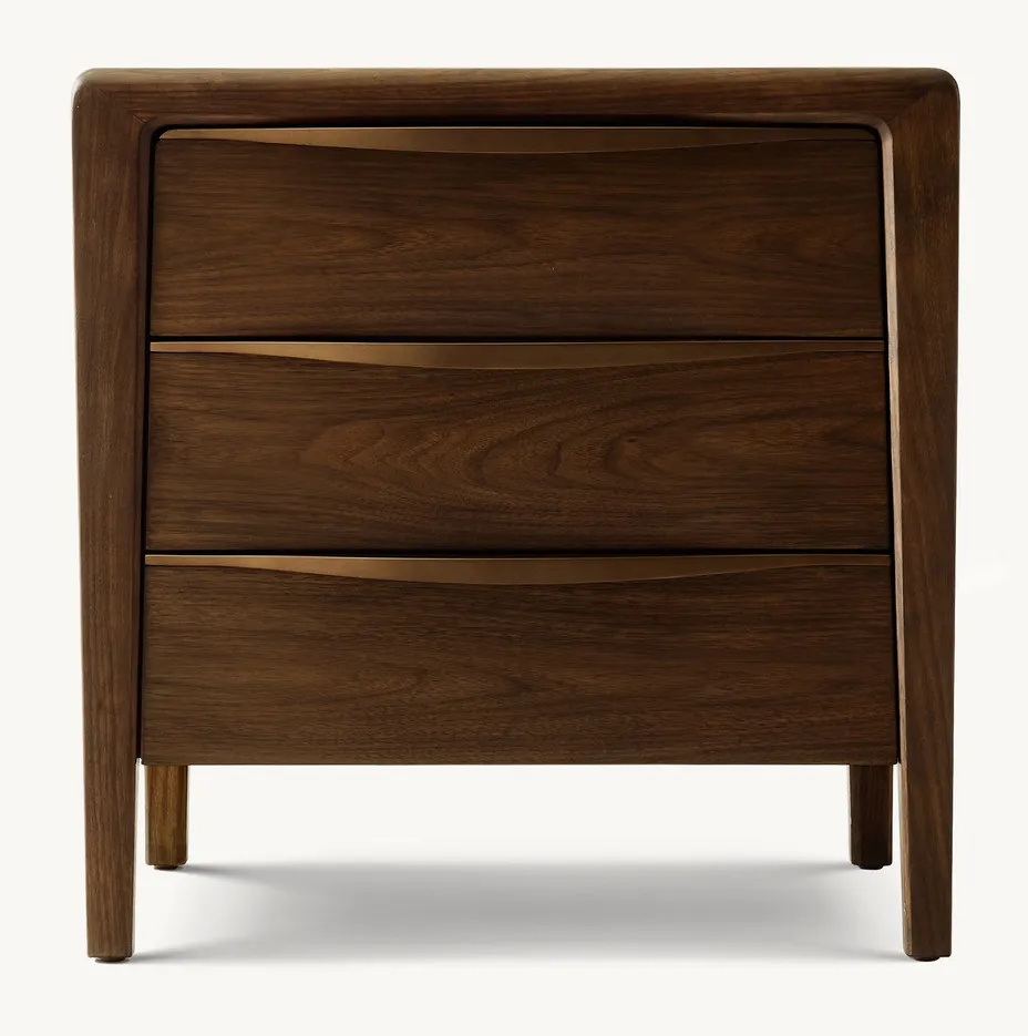 Table de chevet Ornans en bois massif brun, collection tables de chevet ELWOOD HOME
