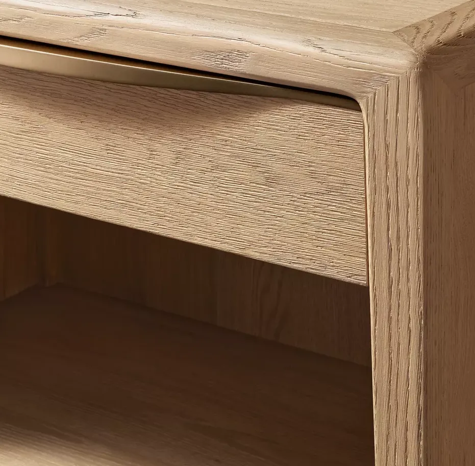 Table de chevet Riez en chêne, vue 4 sur 5