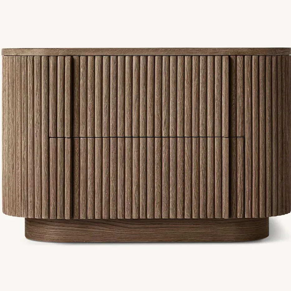 Table de chevet Salies en chêne, vue 3 sur 6