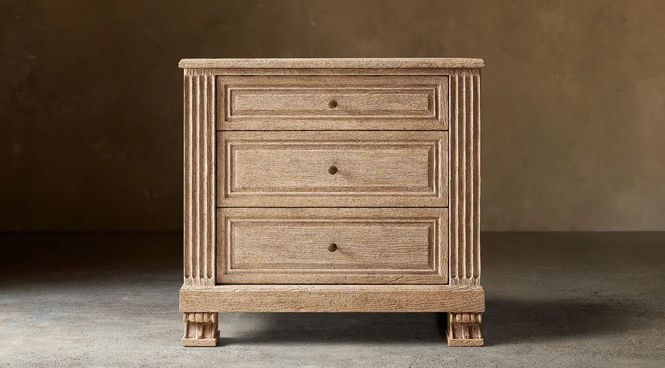 Table de chevet Saorge en chêne, vue 3 sur 6