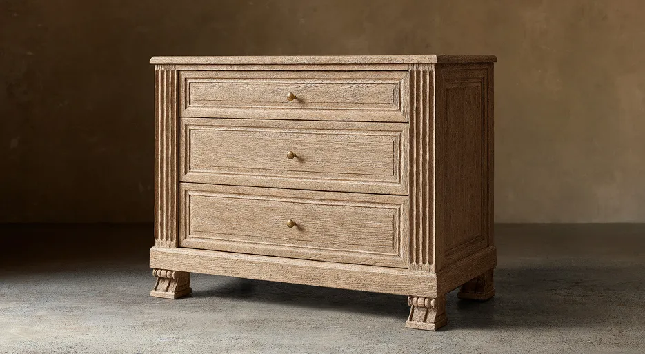 Table de chevet Saorge en chêne, vue 4 sur 6