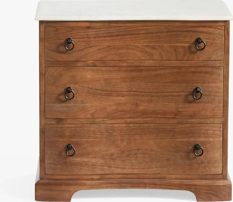 Table de chevet Sète en marbre, vue 3 sur 4