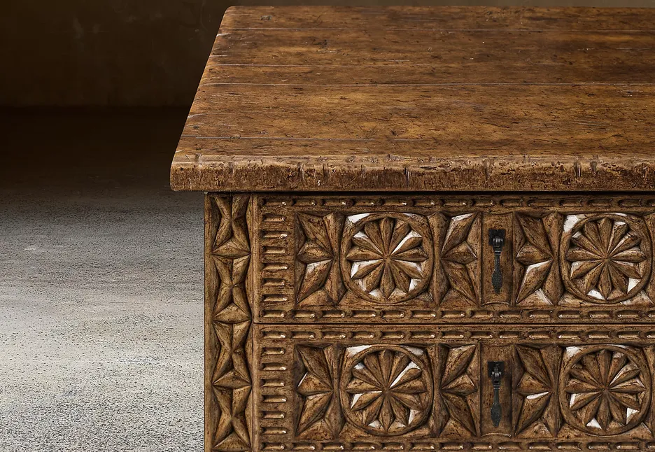 Table de chevet Uzès en bois massif noir, vue 4 sur 6