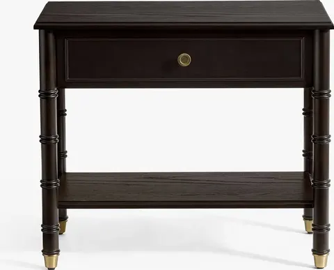 Table de chevet Valensole en bois massif noir — tables de chevet