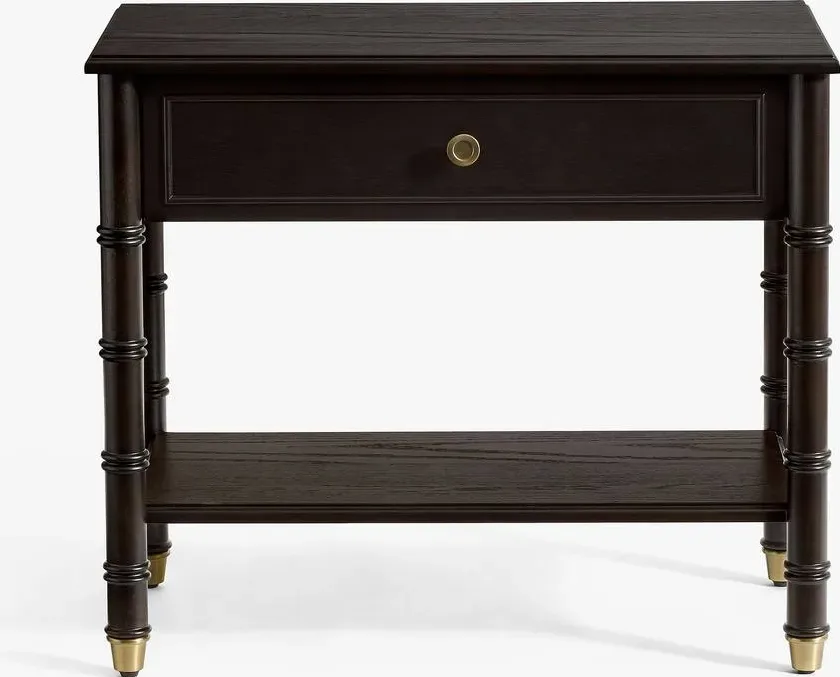 Table de chevet Valensole en bois massif noir, collection tables de chevet ELWOOD HOME