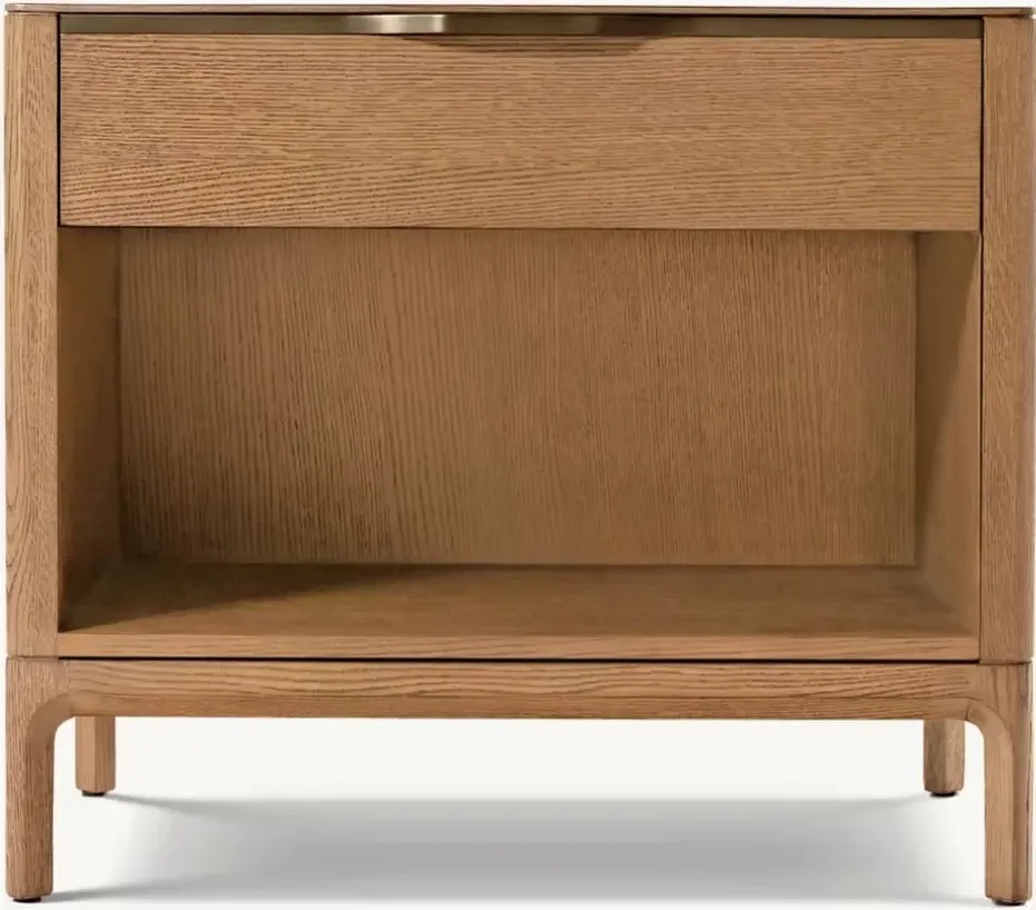Table de chevet Vauvert en bois massif brun, vue 4 sur 6