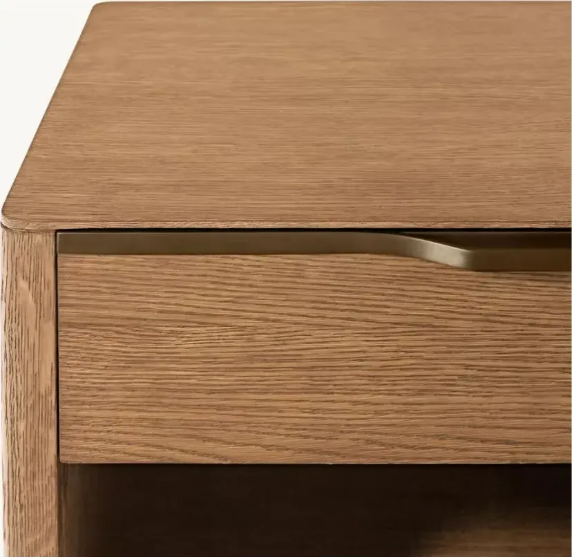 Table de chevet Vauvert en bois massif brun, vue 5 sur 6