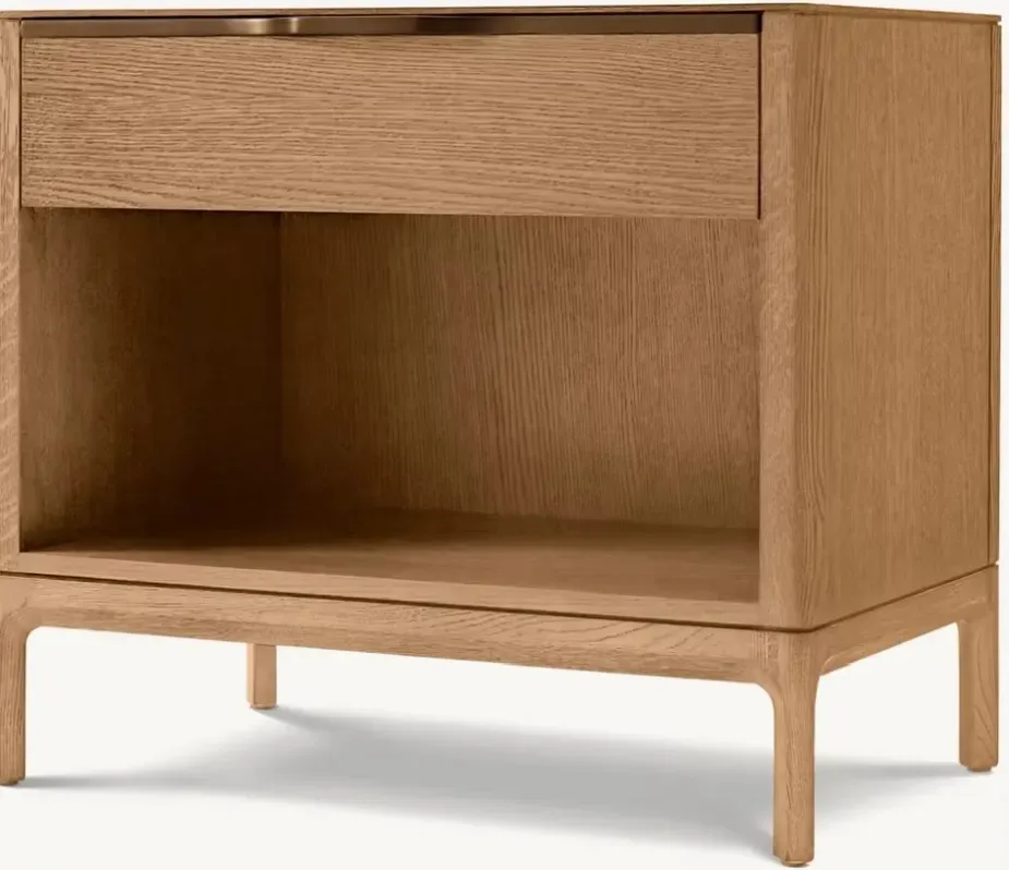 Table de chevet Vauvert en bois massif brun, vue 6 sur 6