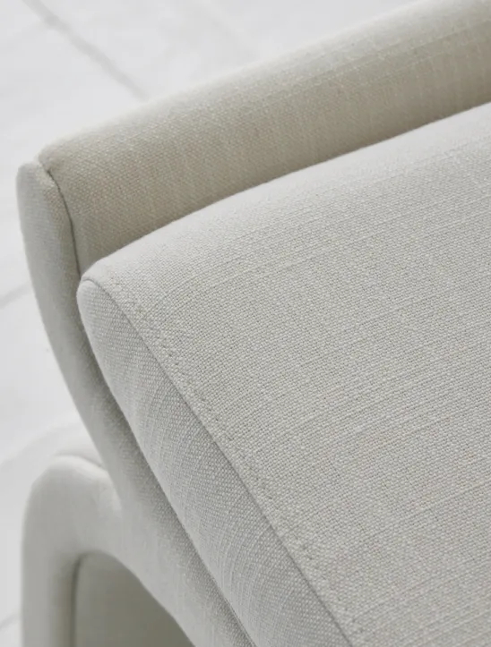Tabouret Auray en tissu, vue 5 sur 6