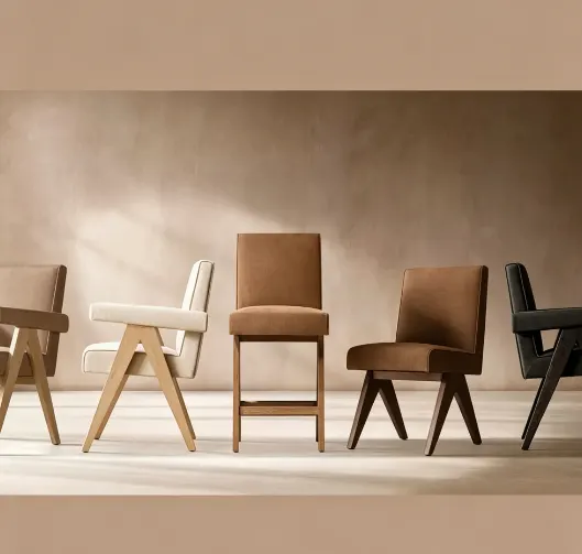 Tabouret de bar Apt en tissu — chaises