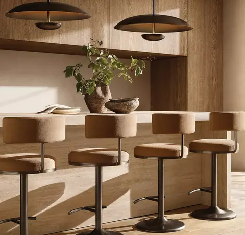 Tabouret de bar Arles en tissu — chaises