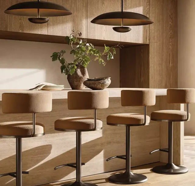 Tabouret de bar Arles en tissu — chaises