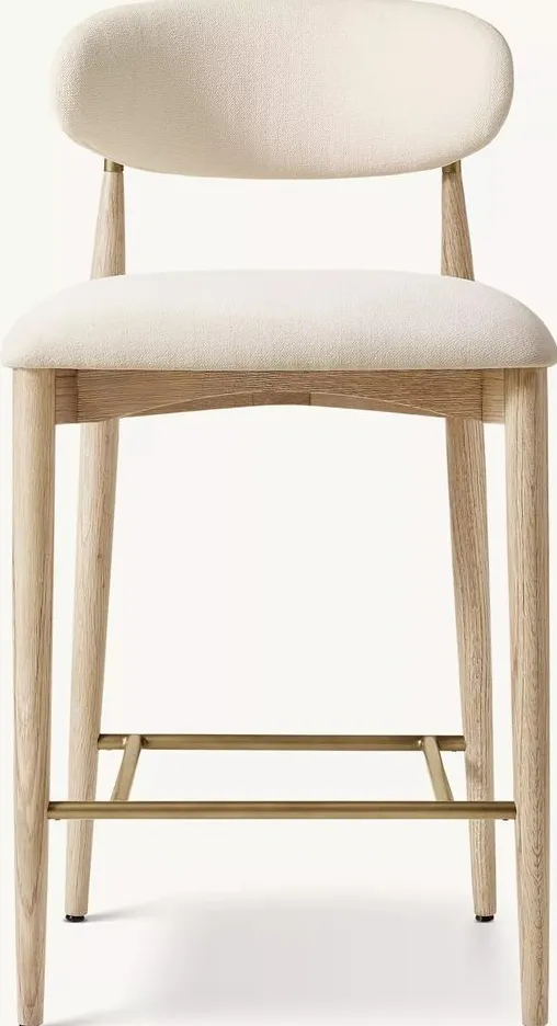 Tabouret de bar Capdenac en tissu, vue 2 sur 5