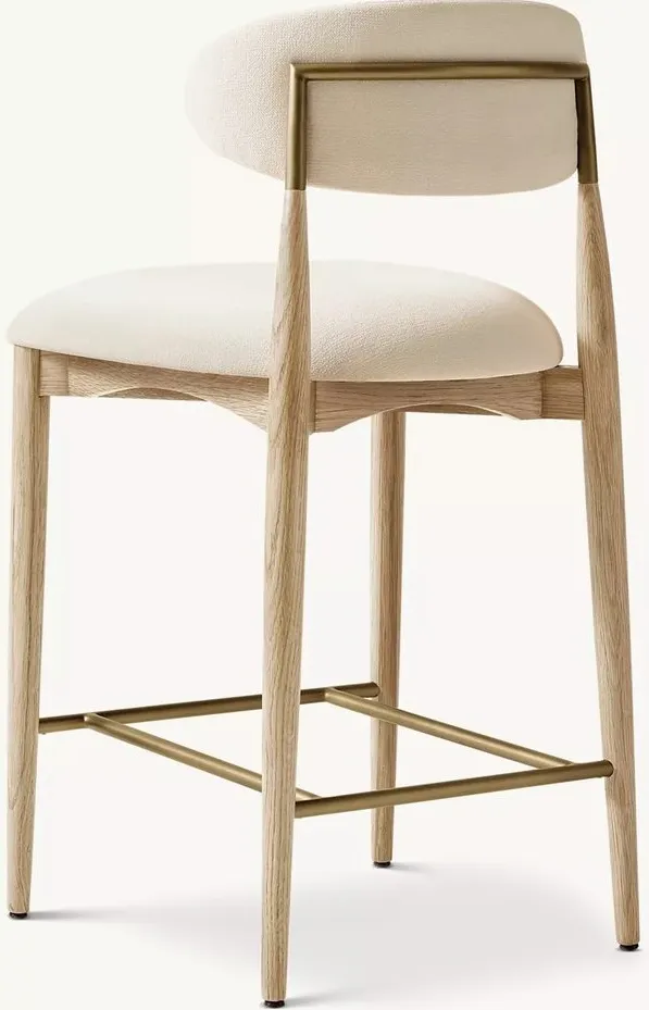 Tabouret de bar Capdenac en tissu, vue 5 sur 5