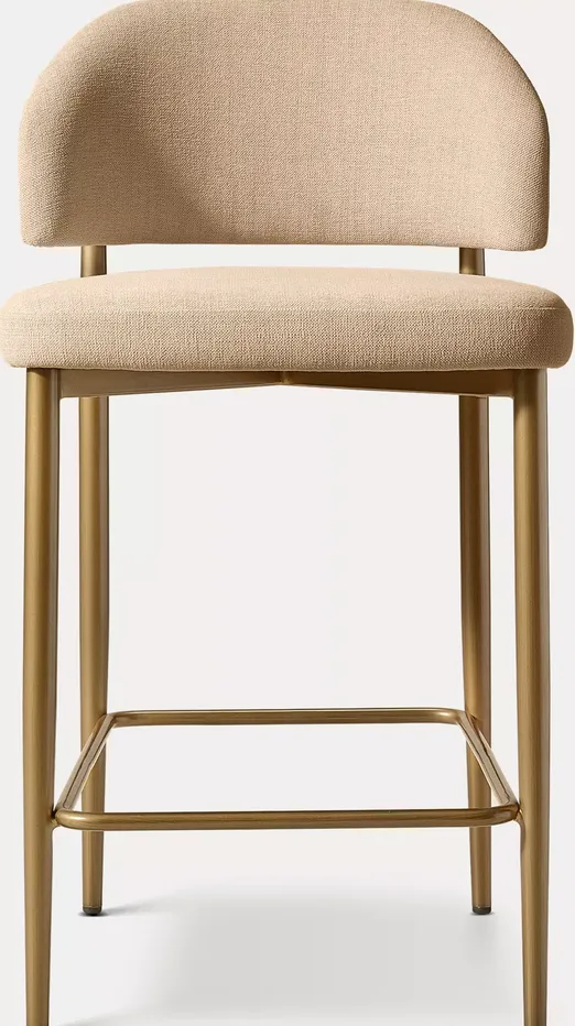 Tabouret de bar Céreste en tissu, vue 2 sur 5