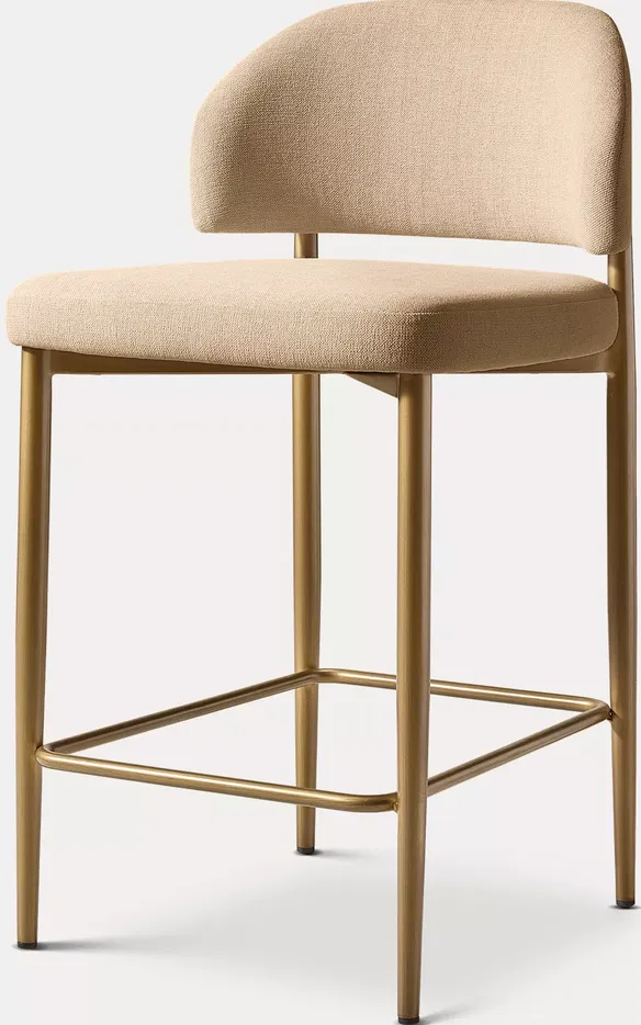 Tabouret de bar Céreste en tissu, vue 3 sur 5