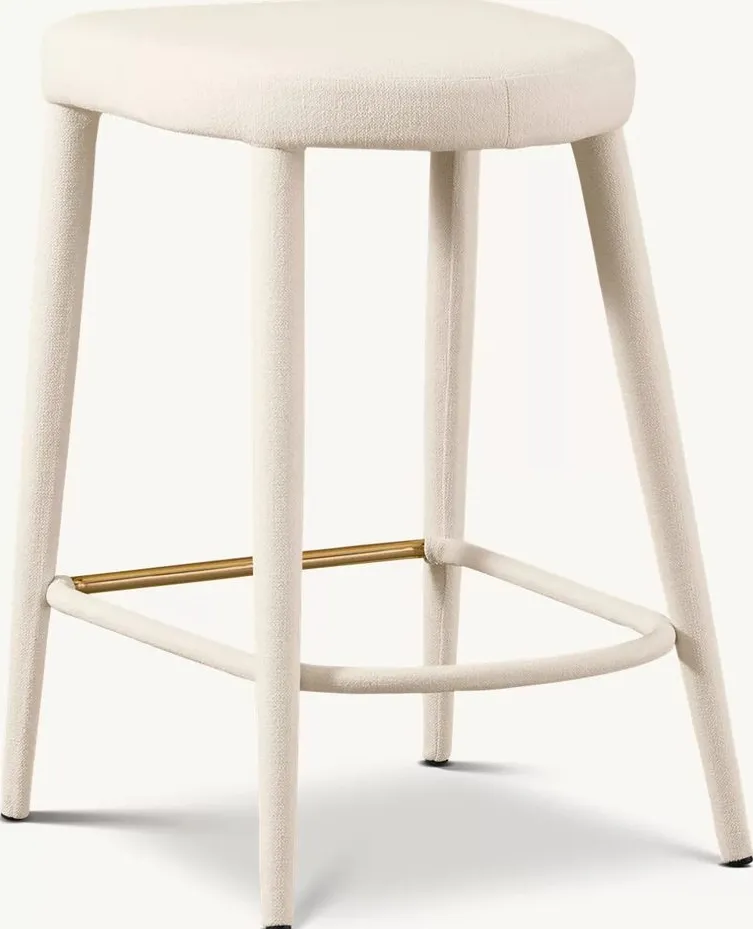 Tabouret de bar Dieulefit en cuir, vue 2 sur 4