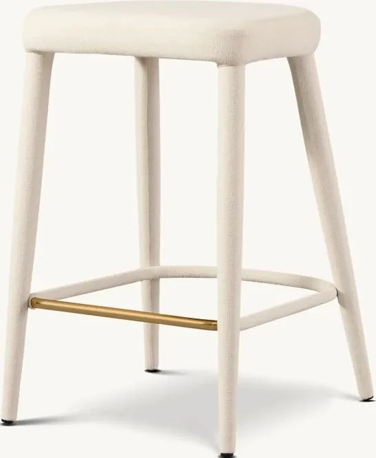Tabouret de bar Dieulefit en cuir, vue 3 sur 4