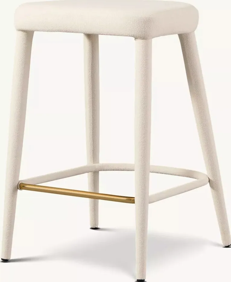 Tabouret de bar Dieulefit en cuir, vue 4 sur 4