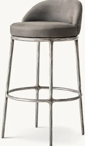 Tabouret de bar Dinan en cuir — chaises