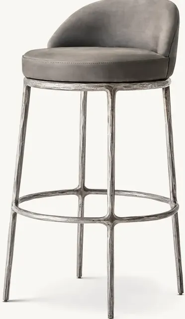 Tabouret de bar Dinan en cuir — chaises