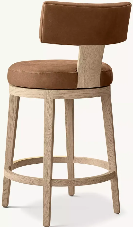 Tabouret de bar Goult en cuir, vue 4 sur 4