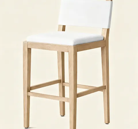 Tabouret de bar Oppède en tissu — chaises