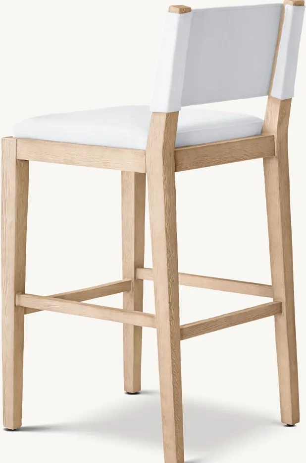 Tabouret de bar Oppède en tissu, vue 4 sur 4